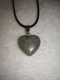 Labradorite Heart Pendant Necklace | Flashing Natural Labradorite Crystal Heart | #38