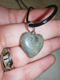 Labradorite Heart Pendant Necklace | Flashing Natural Labradorite Crystal Heart | #38
