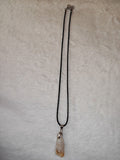Natural Rough Citrine Crystal Pendant Necklace | Raw Golden Quartz Point | #39