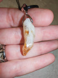 Natural Rough Citrine Crystal Pendant Necklace | Raw Golden Quartz Point | #39