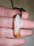 Natural Rough Citrine Crystal Pendant Necklace | Raw Golden Quartz Point | #39