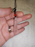 Rose Quartz Pendulum Pendant Necklace | Natural Crystal Point | Adjustable Cord | #40