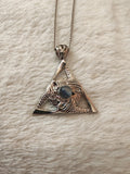 Labradorite Celtic Triangle Pendant Necklace | Natural Labradorite Knot Necklace | #41