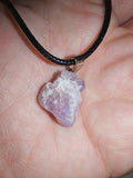 Raw Amethyst Crystal Pendant Necklace | Natural Rough Gemstone | #43