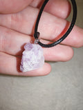 Raw Amethyst Crystal Pendant Necklace | Natural Rough Gemstone | #43