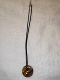 Tiger's Eye Donut Pendant Necklace | Natural Pi Disc Gemstone | #104