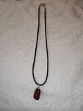 Red Tiger's Eye Pendant Necklace | Ox Eye Natural Gemstone | #105