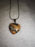 Crazy Lace Agate Heart Pendant Necklace | Natural Banded Agate Gemstone | #49