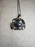 Larimar Puppy Pendant Necklace | Cute Dog Gemstone Necklace | #51
