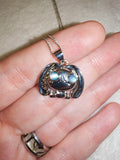 Larimar Puppy Pendant Necklace | Cute Dog Gemstone Necklace | #51
