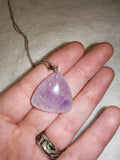 Amethyst Freeform Pendant Necklace | Polished Purple Quartz Gemstone | #52