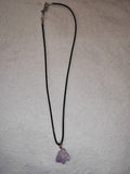 Natural Amethyst Crystal Cluster Pendant Necklace | Raw Purple Quartz Cluster | #55