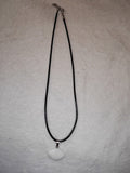 Natural Milky Quartz (Snow Quartz) Pendant Necklace | Polished White Quartz | #56