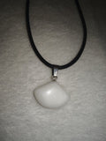 Natural Milky Quartz (Snow Quartz) Pendant Necklace | Polished White Quartz | #56
