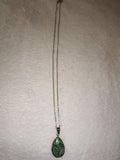 Natural Ruby in Zoisite Teardrop Pendant Necklace | Anyolite Gemstone | #62