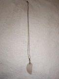 Natural White Jade Angel Wing Pendant Necklace | Carved Gemstone Wing Necklace | #64
