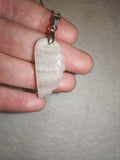 Natural White Jade Angel Wing Pendant Necklace | Carved Gemstone Wing Necklace | #64