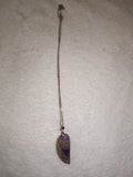 Natural Chevron Amethyst Angel Wing Pendant Necklace | Carved Dream Amethyst Wing | #66