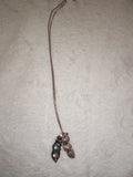 Natural Labradorite Pea Pod Pendant Necklace | Triple Labradorite Cabochons | Gemstone Necklace | #70