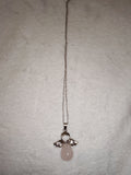 Natural Rose Quartz Angel Pendant Necklace | Guardian Angel Gemstone Necklace | Crystal Gift | #71