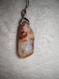 Natural Hematoid Quartz (Fire Quartz) Pendant Necklace | Polished Included Quartz Crystal | #73