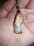 Natural Hematoid Quartz (Fire Quartz) Pendant Necklace | Polished Included Quartz Crystal | #73