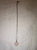 Rose Quartz Heart Pendant Necklace | Heart Crystal Necklace | Love Stone | #79