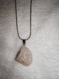 Raw Rose Quartz Pendant Necklace | Natural Rough Rose Quartz Crystal Necklace | Love Stone | #81