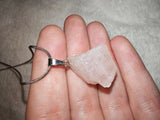 Raw Rose Quartz Pendant Necklace | Natural Rough Rose Quartz Crystal Necklace | Love Stone | #81