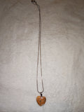 Crazy Lace Agate Heart Pendant Necklace | Natural Banded Agate Heart Necklace | Orange Crazy Lace Agate Jewellery | #83