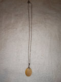 Yellow Chalcedony Oval Pendant Necklace | Natural Chalcedony Cabochon Necklace | Golden Yellow Gemstone Jewellery | #84