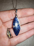 Sodalite Marquise Pendant Necklace | Natural Blue & White Sodalite Necklace | Polished Gemstone Jewellery | #85