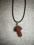 Carnelian Mushroom Pendant Necklace | Natural Carnelian Mushroom Necklace | Crystal Mushroom Jewellery | #86