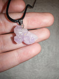 Natural Spirit Quartz Cluster Pendant Necklace | Cactus Quartz Crystal Cluster | Lavender Spirit Quartz Jewellery | #87