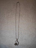 Natural Dalmatian Jasper Sun & Moon Pendant Necklace | Celestial Crystal Necklace | Polished Gemstone Jewellery | #91
