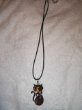 Tiger's Eye Cat Pendant Necklace | Genuine Tiger Eye Crystal Cat | Crystal Animal Jewellery | #94