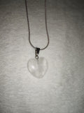 Clear Quartz Heart Pendant Necklace | Genuine Clear Quartz Crystal Heart | Crystal Jewellery | #97