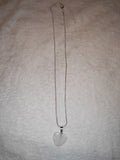 Clear Quartz Heart Pendant Necklace | Genuine Clear Quartz Crystal Heart | Crystal Jewellery | #99