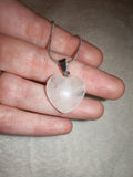 Clear Quartz Heart Pendant Necklace | Genuine Clear Quartz Crystal Heart | Crystal Jewellery | #99