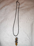 Tiger's Eye Dragon Point Pendant Necklace | Genuine Tiger's Eye Crystal | Dragon Wrapped Crystal Jewellery | #102