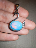 Opalite Swan Pendant Necklace | Opalite Glass Swan Crystal Necklace | Elegant Swan Jewellery | #103