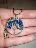 Lapis Lazuli Tree of Life Pendant Necklace | Genuine Lapis Lazuli Crystal | Wire Wrapped Tree Necklace | #107
