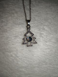 Labradorite Christmas Tree Pendant Necklace | Genuine Labradorite Crystal | Festive Tree Jewellery | #108