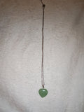 Green Aventurine Heart Pendant Necklace | Genuine Green Aventurine Crystal | Heart Crystal Jewellery | #109