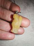 Yellow Aventurine Angel Pendant Necklace | Genuine Yellow Aventurine Crystal | Guardian Angel Jewellery | #112