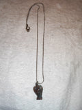 Bloodstone Angel Pendant Necklace | Genuine Carved Crystal Guardian Angel | Natural Heliotrope Gemstone | #114