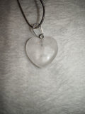 Clear Quartz Heart Pendant Necklace | Genuine Natural Crystal Heart | Rock Crystal Gemstone | #120