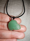 Green Aventurine Skull Pendant Necklace | Genuine Natural Crystal Skull | Polished Gemstone Pendant | #122