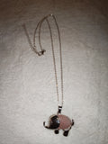 Rose Quartz Elephant Pendant Necklace | Genuine Natural Crystal Elephant | Polished Gemstone Necklace | #123