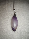 Chevron Amethyst Pendant Necklace | Genuine Natural Banded Amethyst Crystal | Polished Gemstone Necklace | #124